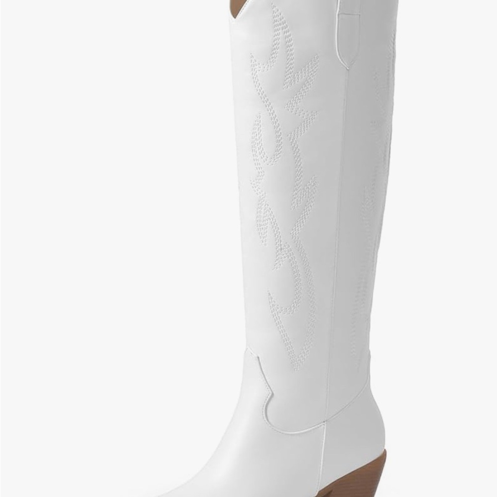 White Western-Style Women's Boots